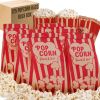 Popcorn Bags 1.5oz Bulk Pack of 125 Medium Brown Red Individual Pop Corn Paper Bags