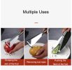 Multifunctional Apple Triangle Push Knife Potato Stainless Steel Fancy Fruit Knife Creative Carving Restaurant Plate Peeling Kni