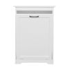 Trash Can Cabinet with Adjustable Tilted Angles;  Kitchen Garbage Bin Holder for Kitchen;  Living Room and Balcony;  White