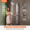 VEVOR Shower Panel System, 5 Shower Modes, Digital Display Shower Panel Tower, Rainfall, 8 Massage Jets, Tub Spout, 3-Setting Handheld Shower Head 59"